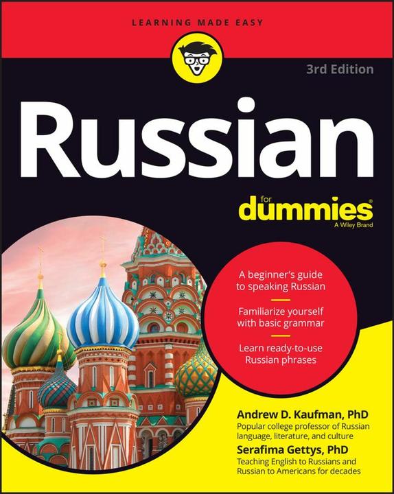 Produktbild Russian For Dummies (Englisch, Andrew D. Kaufman, Serafima Gettys, 2022)