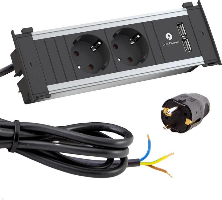 Produktbild Bachmann Kapsa Steckdose Typ F (2 x, CEE 7/3, 2 m)