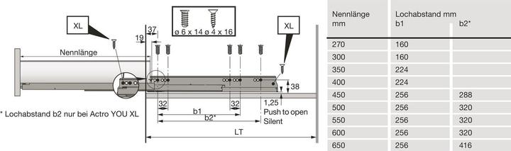 Produktbild Hettich Zargen-Set AvanTech YOU, 251