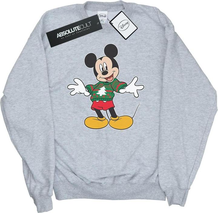 Actual product image Disney Mens Mickey Mouse Christmas Jumper Stroke Sweatshirt (M)