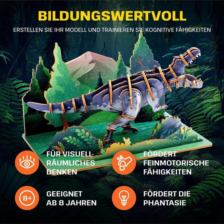 Actual product image Escape Welt T-Rex - 3D wooden model (42 pieces)
