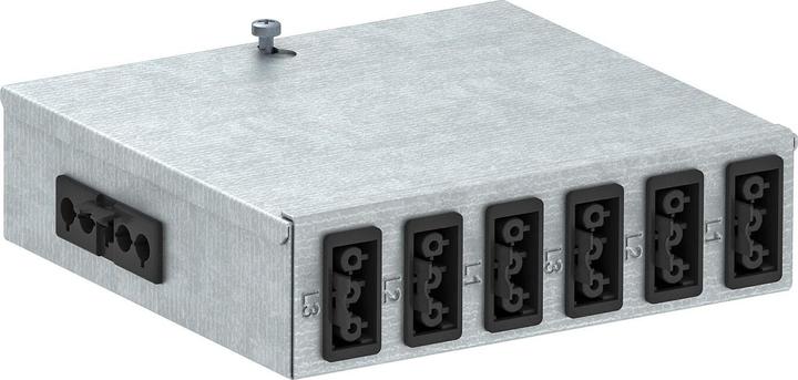 Image du produit OBO Bettermann OBO UVS-6S2SA Distributeur sous plancher avec raccord enfichable 160x150x (Répartiteur)