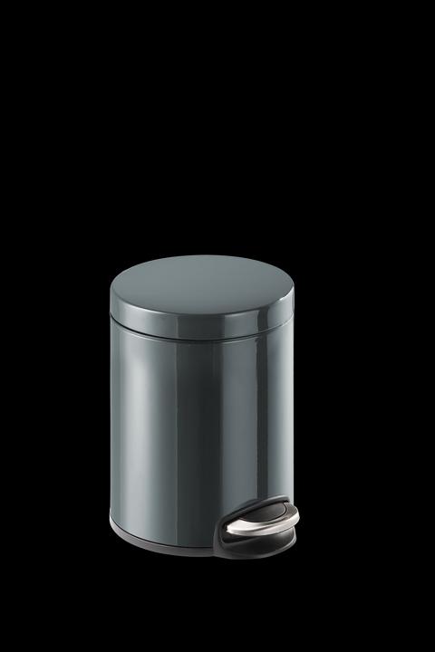 Actual product image Durable Pedal bin metal round, soft close (5 l)
