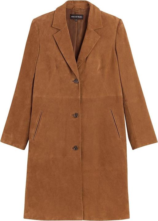 Anne Weyburn Buttoned goatskin coat (46)