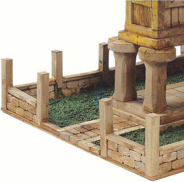 Image du produit Block Cuit. Kit maquette 3D en céramique - Grenier galicien «Hórreo» (33 x 24 x 26 cm)
