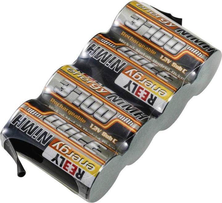 Productafbeelding Reely Modelbouwbatterij (NiMh) 4,8 V 3700 mAh Aantal cellen: 4 Sub-C Side-by-Side (4.80 V, 3700 mAh)