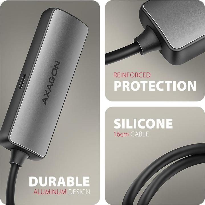 Actual product image Axagon RVC-HI8KPD, USB-C -> HDMI 2.1 adapter, 8K/60Hz, 4K/144Hz, HDR10+, PD100W (USB-C, 7.90 cm)