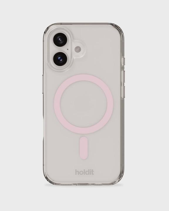 Actual product image Holdit MagSafe Case iPhone 16 Pink/Transparent (Apple iPhone 16)