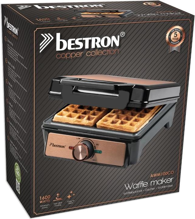 Actual product image Bestron Waffle maker, copper