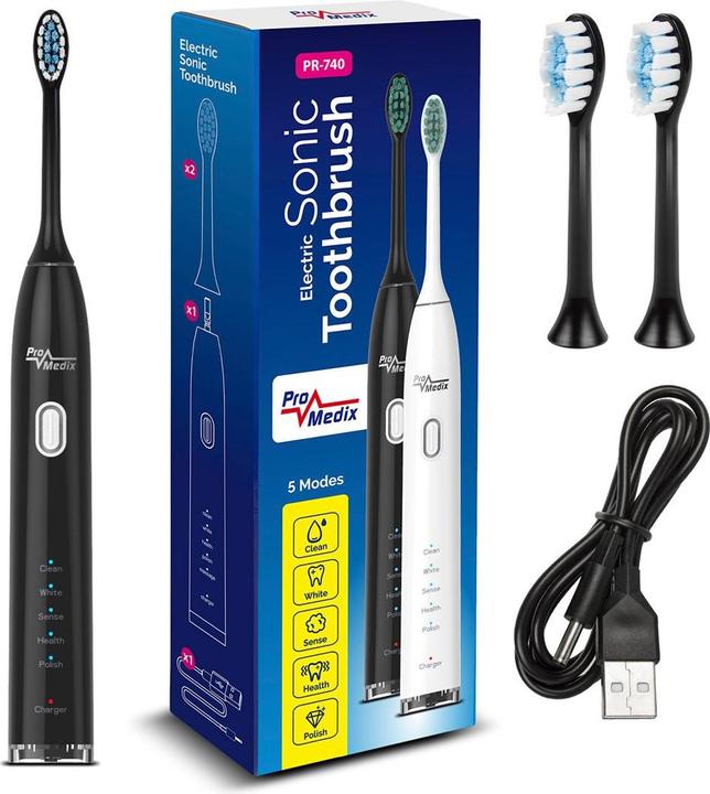 Produktbild Promedix PR-740 B Schallzahnbürste Schwarz (Schallzahnbürste)