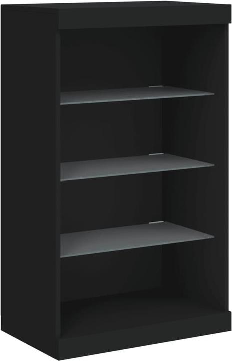 Actual product image VidaXL Sideboards with LED lights 3 pcs. black (142.5 x 37 x 100 cm)