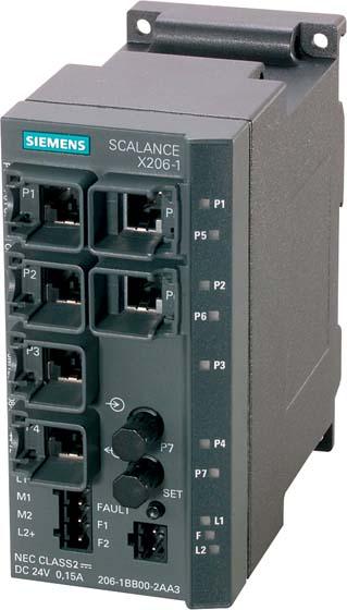 Actual product image Siemens 6GK5206-1BB10-2AA3 SCALANCE X206-1 managed IE Switch (6 Ports)