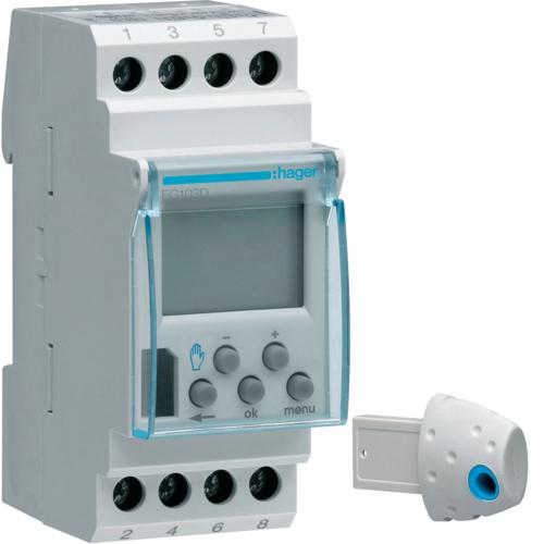 Actual product image Hager Weekly time switch 1changeover contact EG103D 16A 2PLE digital DCF77