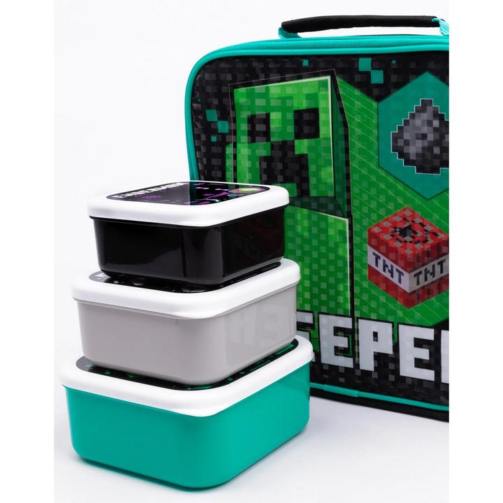 Actual product image Minecraft Creeper Lunch Bag and Bottle