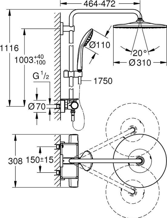 Image du produit Grohe Vitalio System 310
