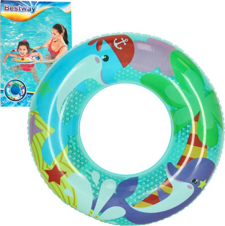 Actual product image Ikonka BESTWAY 36113 Circle inflatable dolphin 51cm 2-4 years old