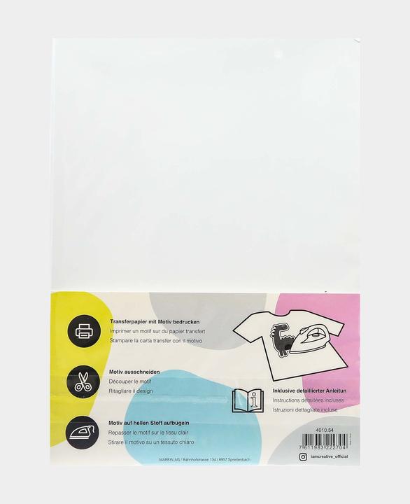 Image du produit I Am Creative Papier de transfert (100 g/m², 5 x)
