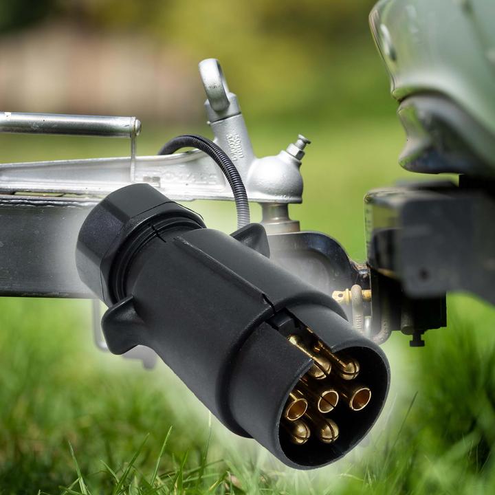 Produktbild Wiltec Anhänger Stecker 7-polig 12V Kunststoff KFZ PKW Wohnwagen Steckdose