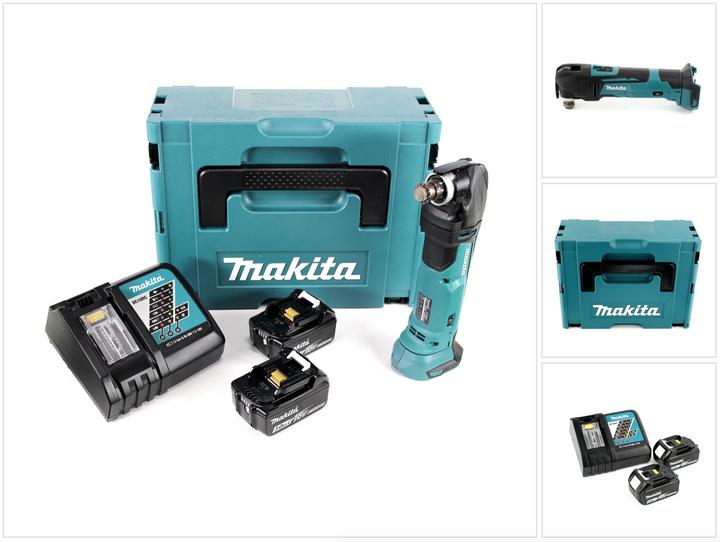 Actual product image Makita DTM 51 RFJ 18V Li-Ion battery multifunction tool in Makpac + 2x 3.0 Ah Li-Ion battery + battery sc