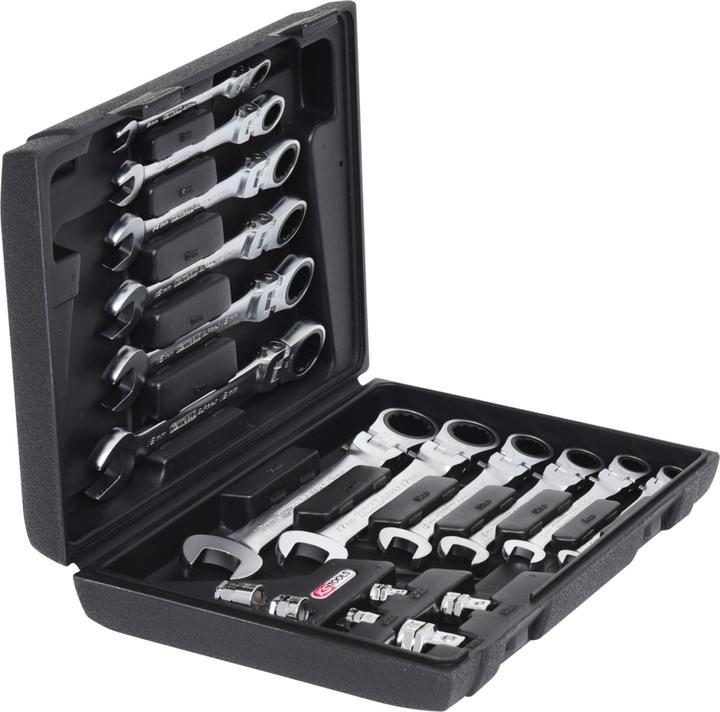 Produktbild KS Tools GEARplus® Gelenk-Ratschenringmaulschlüssel-Satz 50 (19 mm)