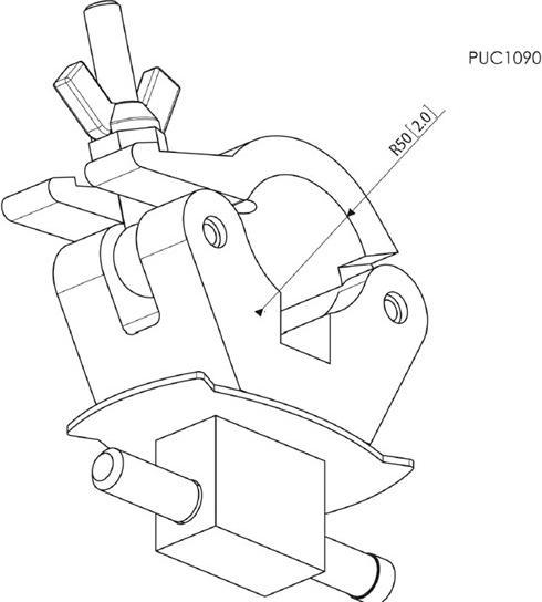 Produktbild Vogels Professional PUC 1090 - Montagekomponente (Balkenadapter) (Decke)