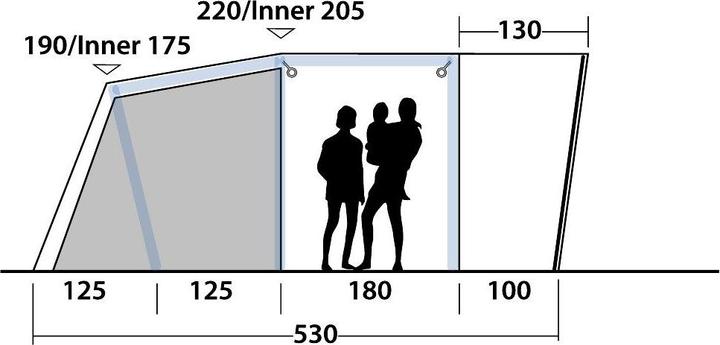 Produktbild Outwell Roseville 4SA (Tunnelzelt, 30.10 kg, 4 Personen)