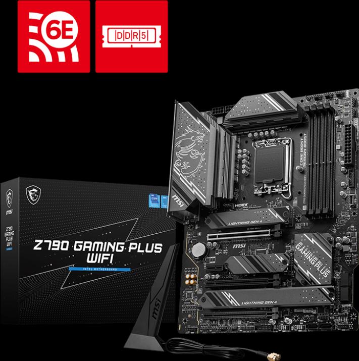 Actual product image MSI Z790 Gaming Plus Wifi (Z790,S1700,ATX,DDR5) (LGA 1700, Intel Z790, ATX)