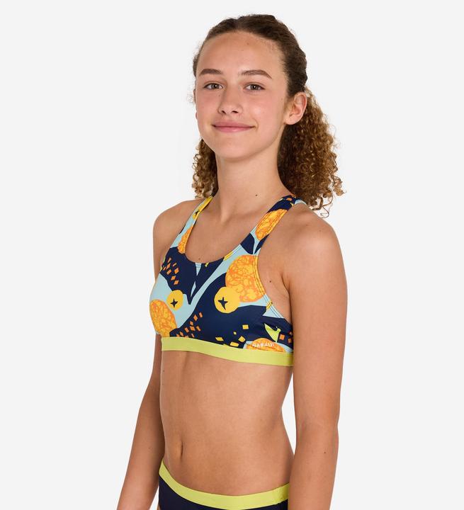 Produktbild Nabaiji Sportbikini Oberteil Mädchen - 100 Vega Hotu orange/grün (122)