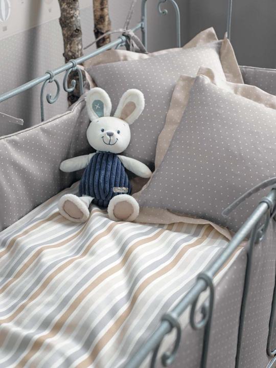 Produktbild Casadeco My Little World Stoff weisse Pünktchen auf hellblau