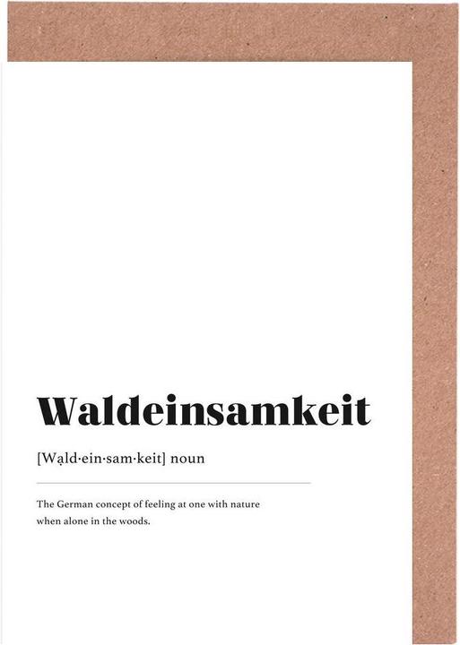 Produktbild Juniqe Waldeinsamkeit - Zitate & Slogans (5 Stk.)