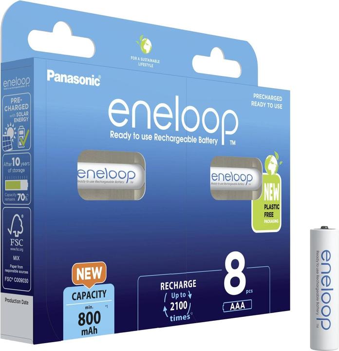 Panasonic Eneloop (8 pcs., AAA, 800 mAh)