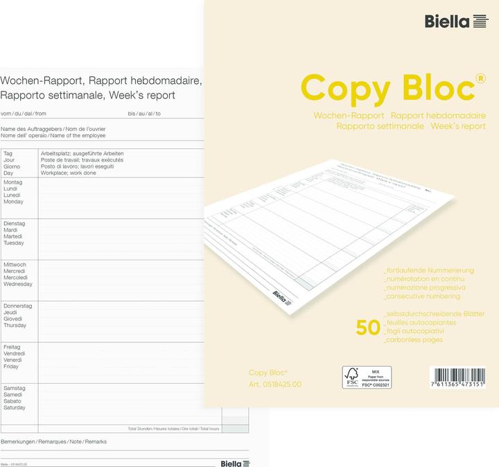Produktbild Biella Durchschreibebücher (50 x)