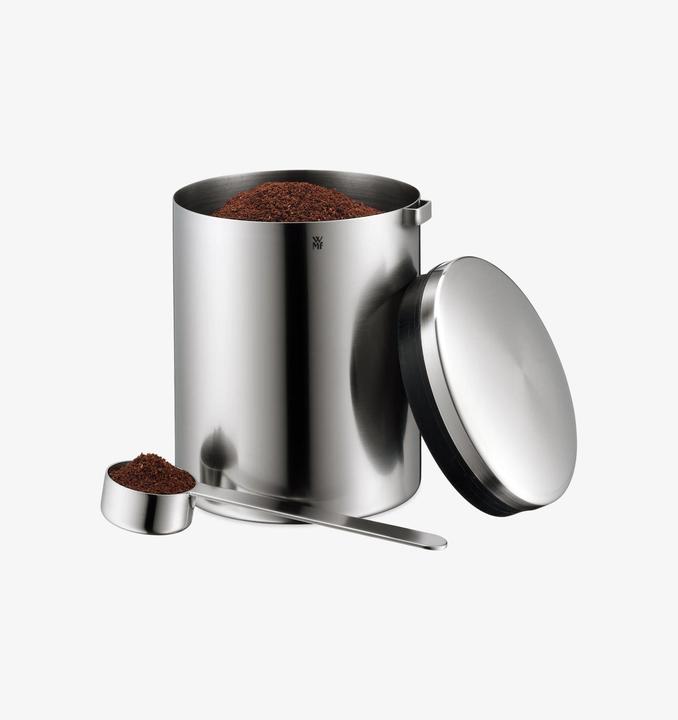 Produktbild WMF Teedose Kaffeedose für 500g Edelstahldose mit Masslöffel Kult Edelstahl matt (0.50 l)