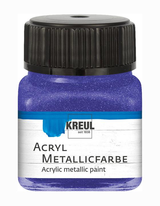 Actual product image Kreul Acrylic metallic paint, creamy opaque, 20 ml (Violet, 20 ml)