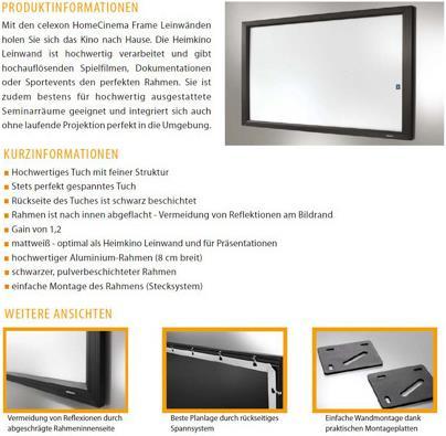 Produktbild Celexon HomeCinema Frame (81.50", 16:9)