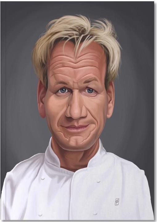 Actual product image Juniqe Gordon Ramsay Caricature (A4, Plain)