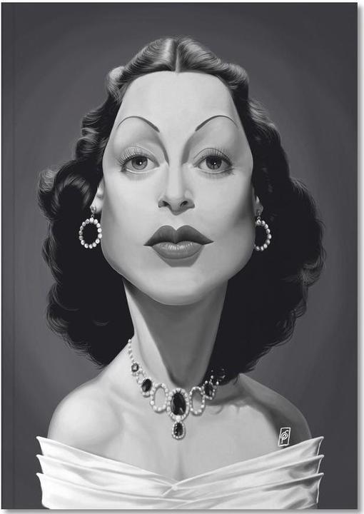 Immagine prodotto Juniqe Caricatura di Hedy Lamarr (A4, Punteggiato, Copertina rigida)