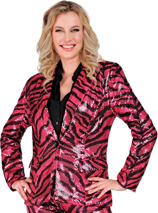 Actual product image Widmann PARTY FASHION BLAZER (Pailletten Blazer in Zebramuster pink), S (S)