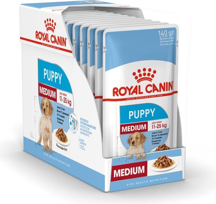 Image du produit Royal Canin SHN WET Medium Puppy (Chiot + chaton, 10 pcs, 1400 g)