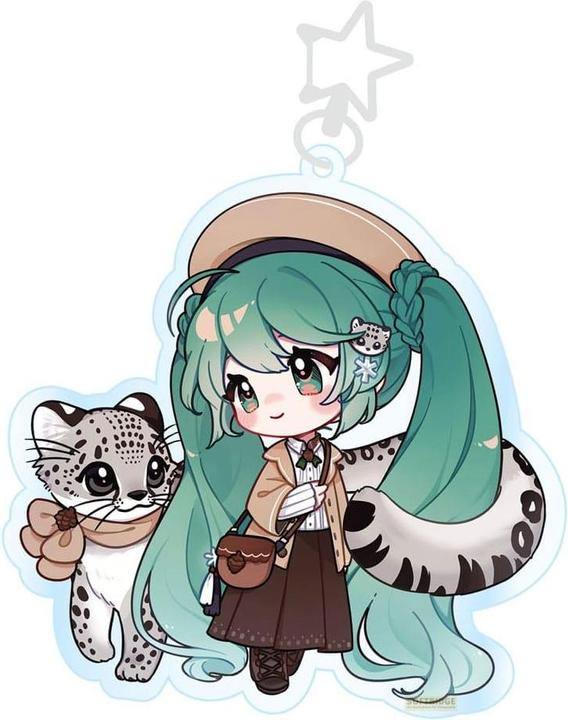 Actual product image POPbuddies Hatsune Miku acrylic key ring Kawaii Winter Time
