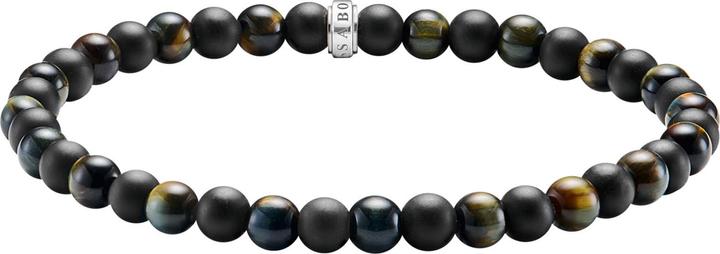 Produktbild Thomas Sabo Talisman Armband mit Obsidian und Tigerauge (17 cm, Geschwärzt, Recyceltes 925 Silber)