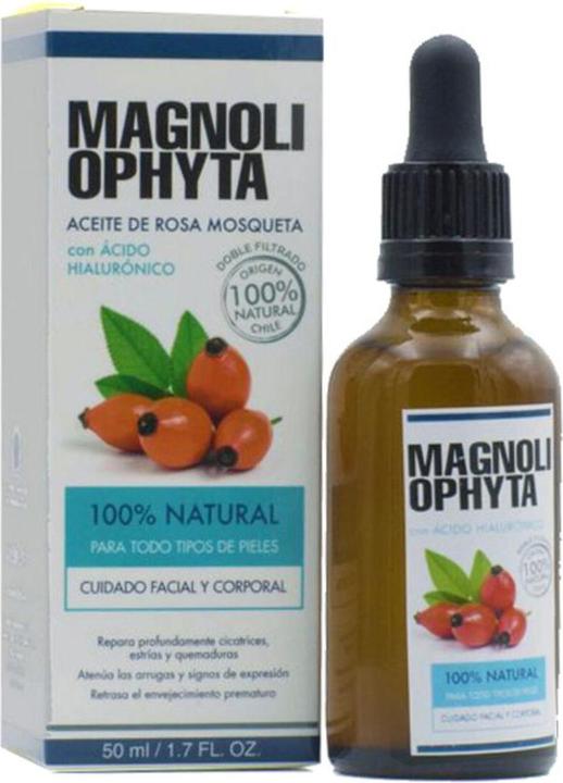 Immagine prodotto Magnoliophyta ACEITE DE ROSA MOSQUETA con ácido hialurónico gotero 50ml (50 ml, Olio viso)