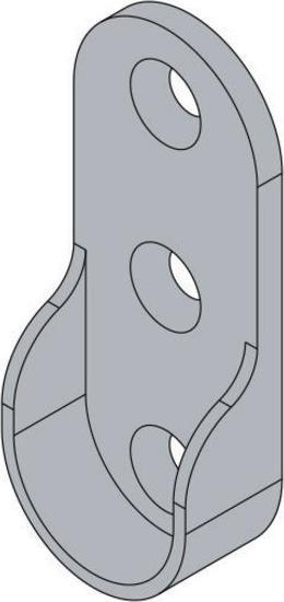 Produktbild Hettich Schrankrohr-Lager, für Rohrprofil oval 15 x 30 mm, verchomt (1 Stk.)