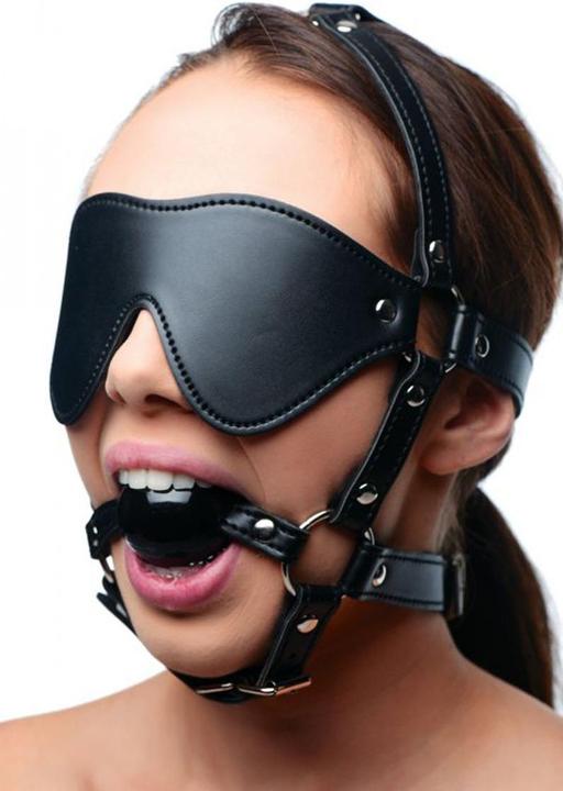 Image du produit XR Brands Kopfgeschirrr mit Augenbinde und Knebel