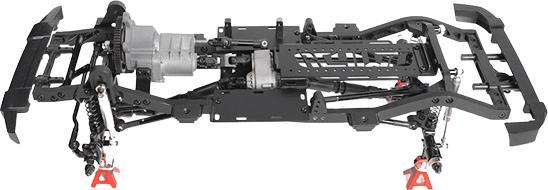 Image du produit Rc4Wd Jambe de force de châssis & support d'amortisseur Cross Country