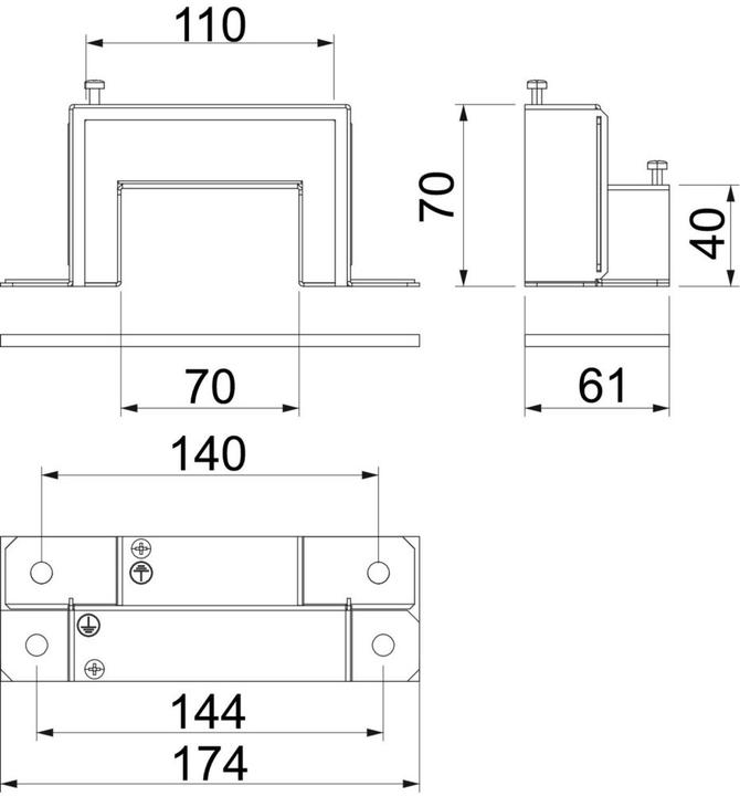 Actual product image OBO Bettermann OBO BSKM-RE 0711 Reducing piece for wall and ceiling mounting 70x110 (4 cm)