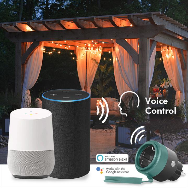 Productafbeelding LogiLink Smart Home Wi-Fi-stekker Buiten CEE 7/3