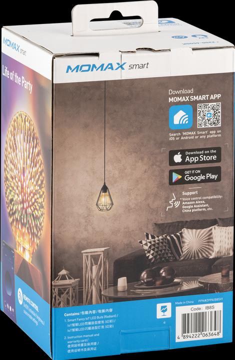 Actual product image Momax IoT Smart Fancy IoT LED Bulb (Radiant) / E27 (E27)