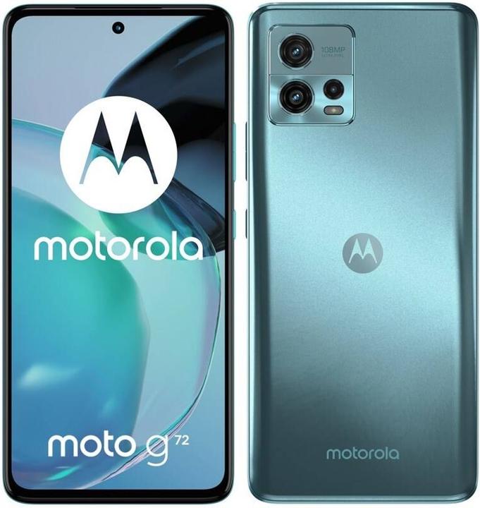 Produktbild Motorola Moto G72 (128 GB, Polar Blue, 6.55", Hybrid Dual SIM, 108 Mpx, 4G)