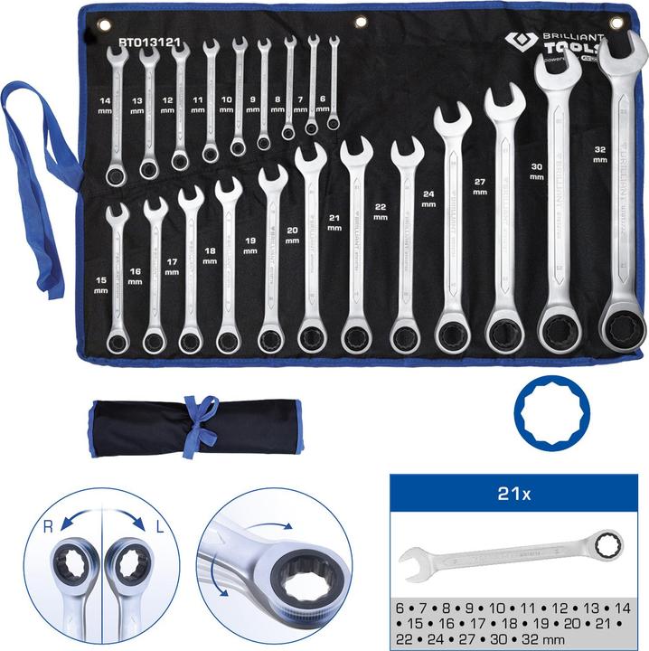 Produktbild KS Tools Ratschenringschlüssel-Satz (32 mm, 19 mm, 6 mm, 12 mm, 24 mm, 14 mm, 22 mm, 16 mm, 23 mm, 10  mm, 21 mm, 18 mm, 27 mm, 7 mm, 31 mm, 17 mm, 11 mm, 15 mm, 26 mm, 30 mm, 8 mm, 28 mm, 9 mm, 29 mm, 13 mm, 20 mm, 25 mm)